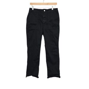 PILCRO Black Utility Crop Pants Raw‎ Hem Womens Size 28 Cotton Blend